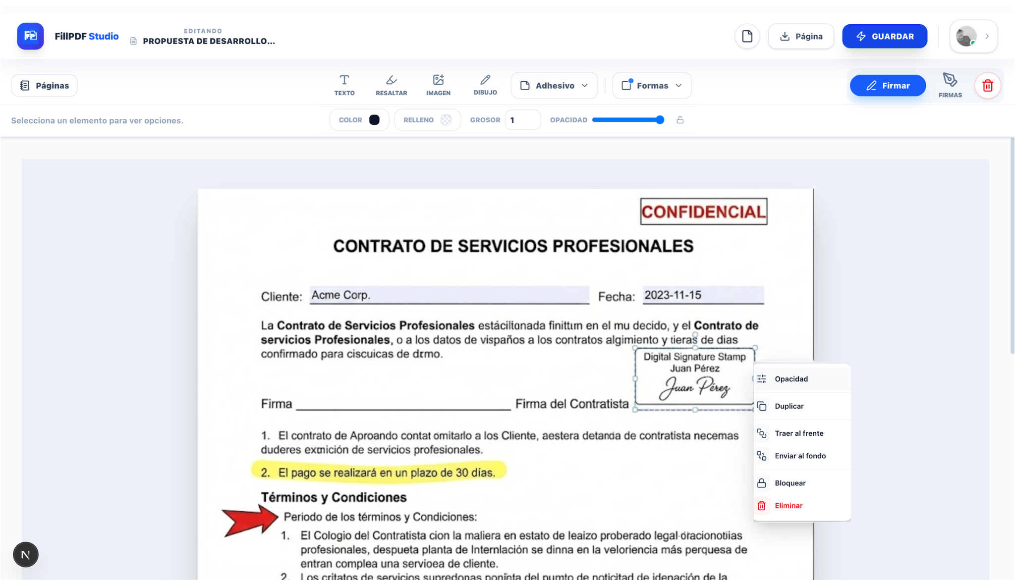 FillPDF Editor Interface